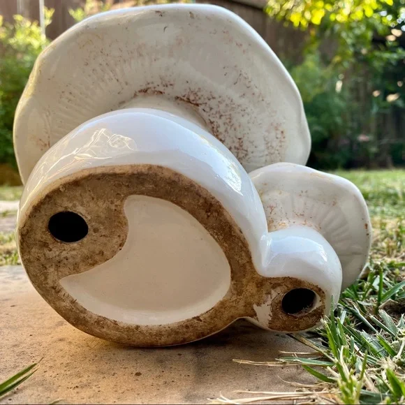 Vintage 🍄 Large Ceramic Mushroom Duo Figurine Decor - Picture 8 of 12